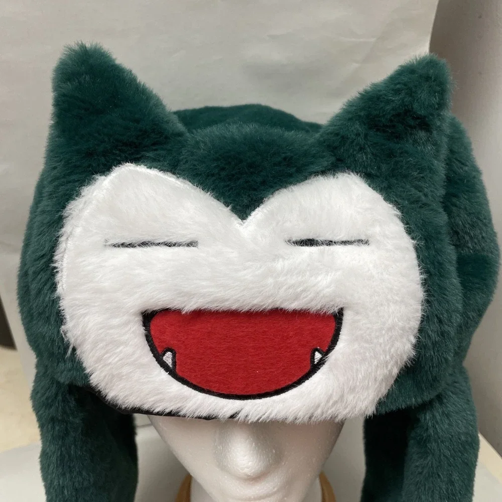 Y2K Japanese Cartoon Anime Snorlax Hat Blue Ushanka Hat Cute Warm Winter Hat